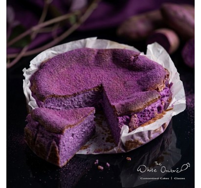 Keto Purple Yam Burnt Cheesecake