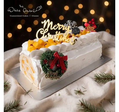 Earl Grey Mango Christmas Log