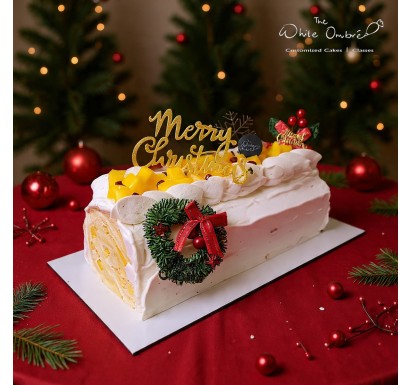 Earl Grey Mango Christmas Log