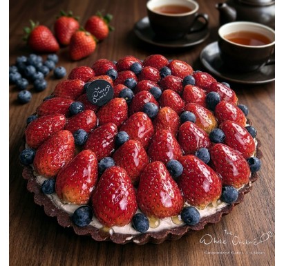 Earl Grey Strawberry Blueberry Tart